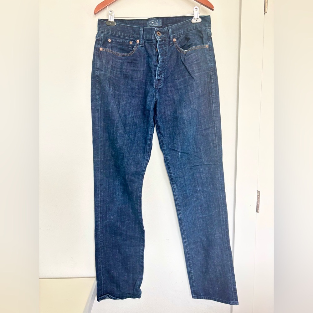 LUCKY BRAND 121 HERITAGE SLIM DARK WASH MENS STRAIGHT LEG JEANS SZ 34